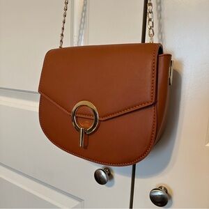 Faux Leather Crossbody Bag